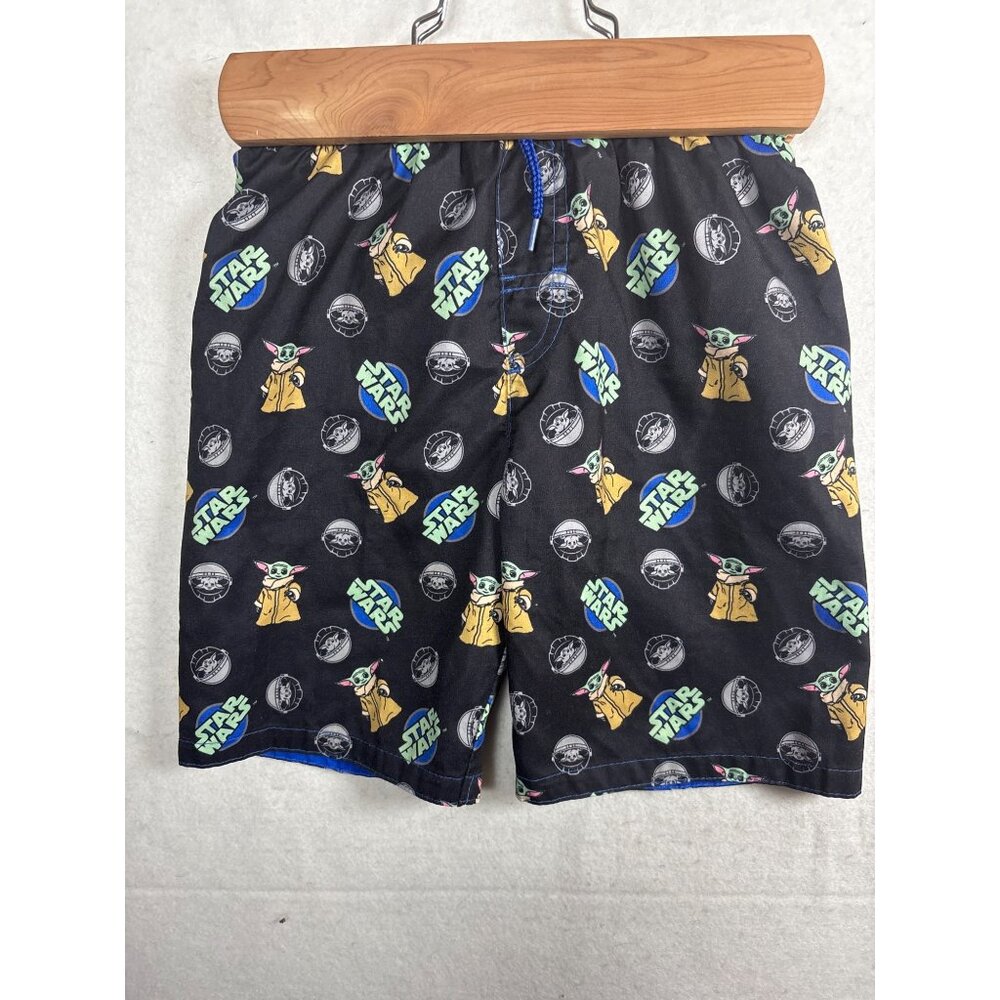 Star Wars Kids Swim Trunks Size 6 Grogu Themed With Elastic Waist